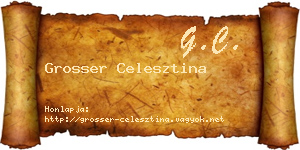 Grosser Celesztina névjegykártya